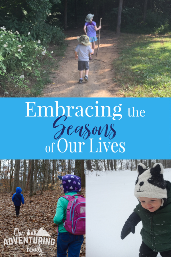 There are seasons in our lives when we can do more and seasons where we scrape by on less. It's taken awhile, but we're embracing the seasons of our lives. In a similar situation? Read my thoughts on it at ouradventuringfamily.com.