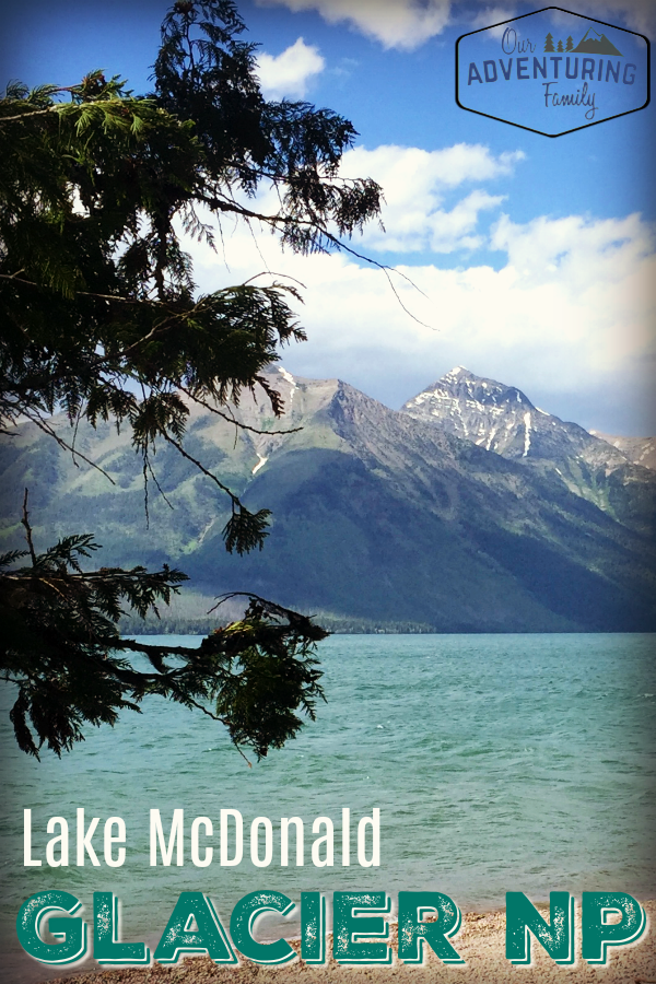 We drove to Apgar at the southern end of Lake McDonald our first full day in Glacier National Park so Sunshine could go to a Ranger presentation for her Jr Ranger packet. The lake is the coolest blue because of the melted glaciers that fill it. More at ouradventuringfamily.com.