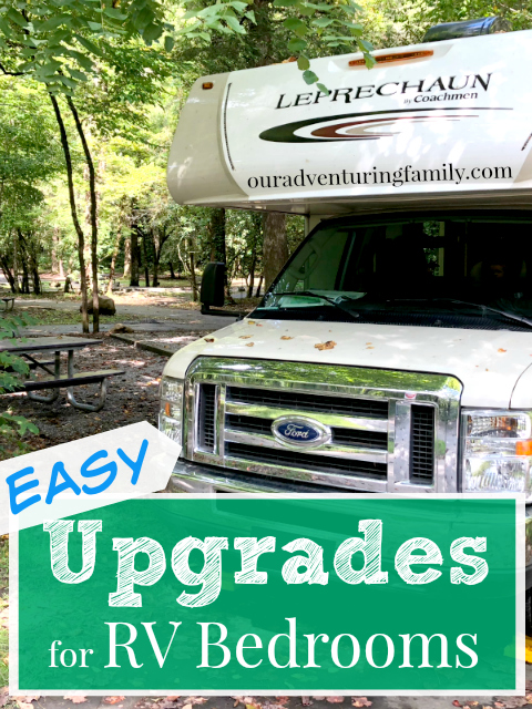 Let's be real, RV mattresses are kind of terrible. We've got some easy upgrades for RV bedrooms, from mattress toppers to storage to electronics. Find out what those upgrades are at ouradventuringfamily.com.