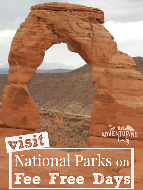 We love camping and hiking in our national parks & our annual parks pass. Not sure which pass to buy? On the fence about passes? Visit a national park on a fee free day. Read more at ouradventuringfamily.com.