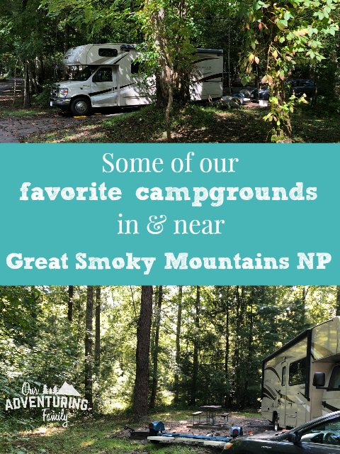 Need some campground recommendations in and near Great Smoky Mountains NP? Here's some of our favorite Great Smoky Mountains campgrounds. Find them at ouradventuringfamily.com.