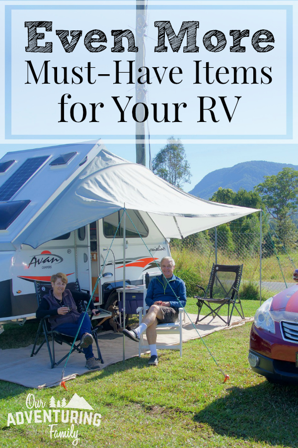 Have a new RV or trailer? Check this list of must-have items for your RV to make sure your ready for your first road trip or camping trip. Read more at ouradventuringfamily.com.