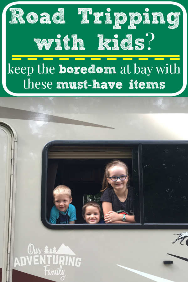 Planning an RV road trip with kids? Want to keep them entertained without resorting to screen time all day? Try our ideas at ouradventuringfamily.com for keeping them occupied & happy.