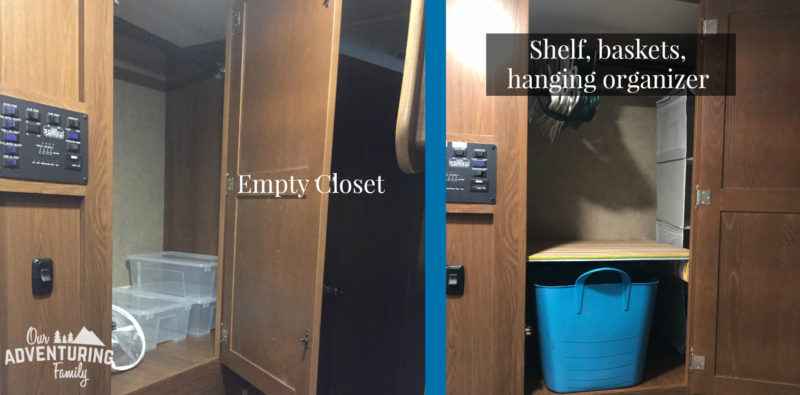 Water damage in our RV meant we needed to fix some things. Easy RV updates and storage solutions make our RV more organized and liveable. Find out more at ouradventuringfamily.com. 