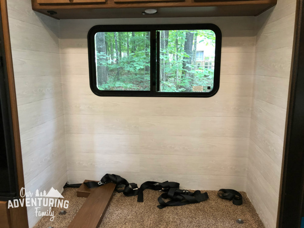 Looking for some easy and inexpensive ways to update your RV interior? We made some easy updates that have a big impact for less than $200. Find all the details at ouradventuringfamily.com. 