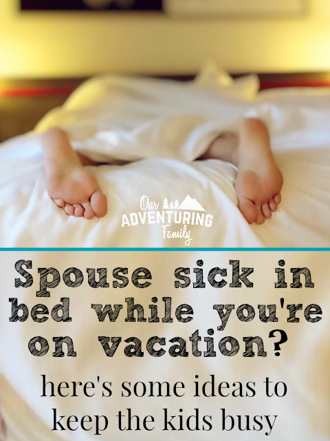 If you’ve ever gotten sick while on vacation, you know it can be a challenge to keep kiddos entertained while you’re under the weather. Read our tips at ouradventuringfamily.com.