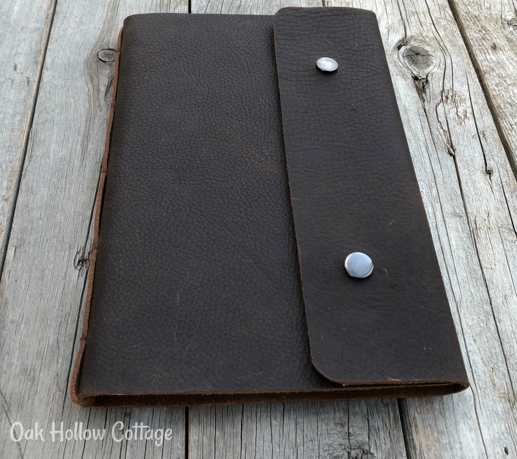 Need a unique gift for a traveler in your life? Looking for a sturdy travel journal for yourself? Our handmade leather travel journals make great gifts for yourself or others. Order them at etsy.com/shop/OakHollowCottage.
