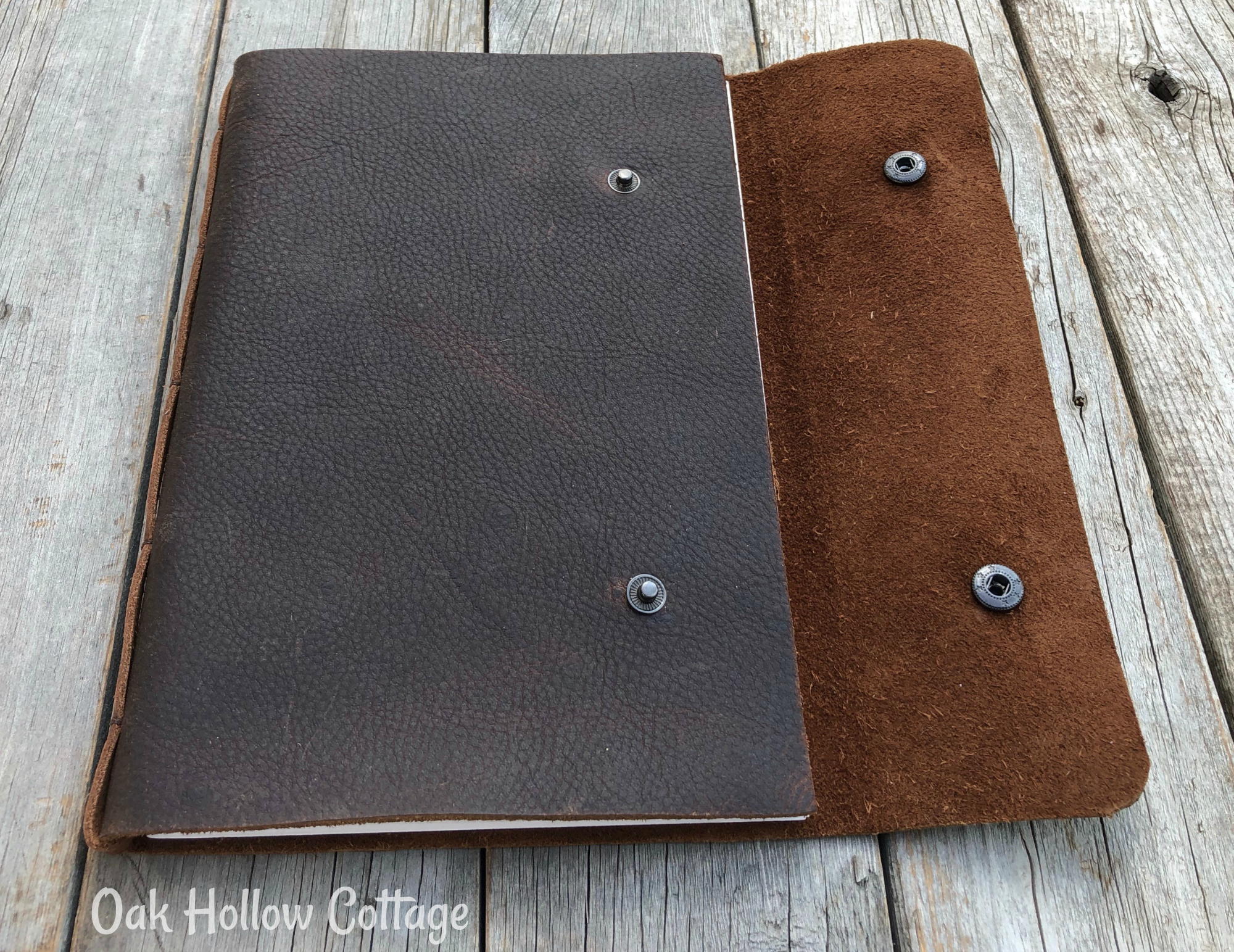 Need a unique gift for a traveler in your life? Looking for a sturdy travel journal for yourself? Our handmade leather travel journals make great gifts for yourself or others. Order them at etsy.com/shop/OakHollowCottage.
