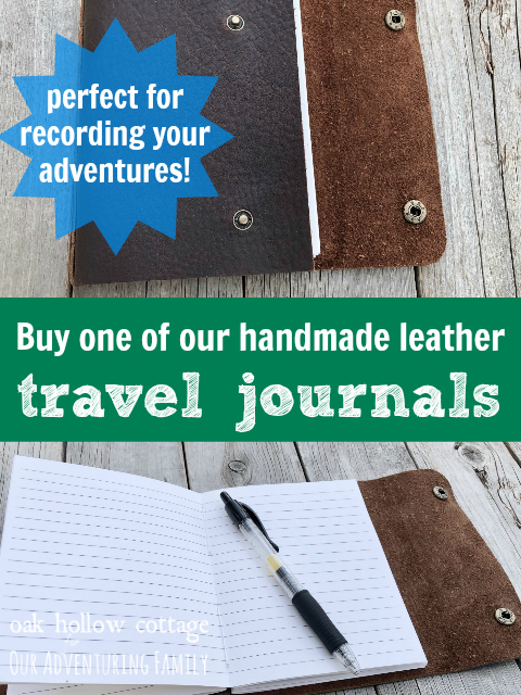 Need a unique gift for a traveler in your life? Looking for a sturdy travel journal for yourself? Our handmade leather travel journals make great gifts for yourself or others. Learn more at ouradventuringfamily.com.