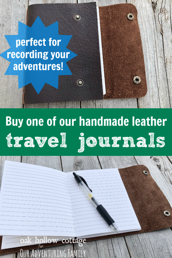 Need a unique gift for a traveler in your life? Looking for a sturdy travel journal for yourself? Our handmade leather travel journals make great gifts for yourself or others. Learn more at ouradventuringfamily.com.