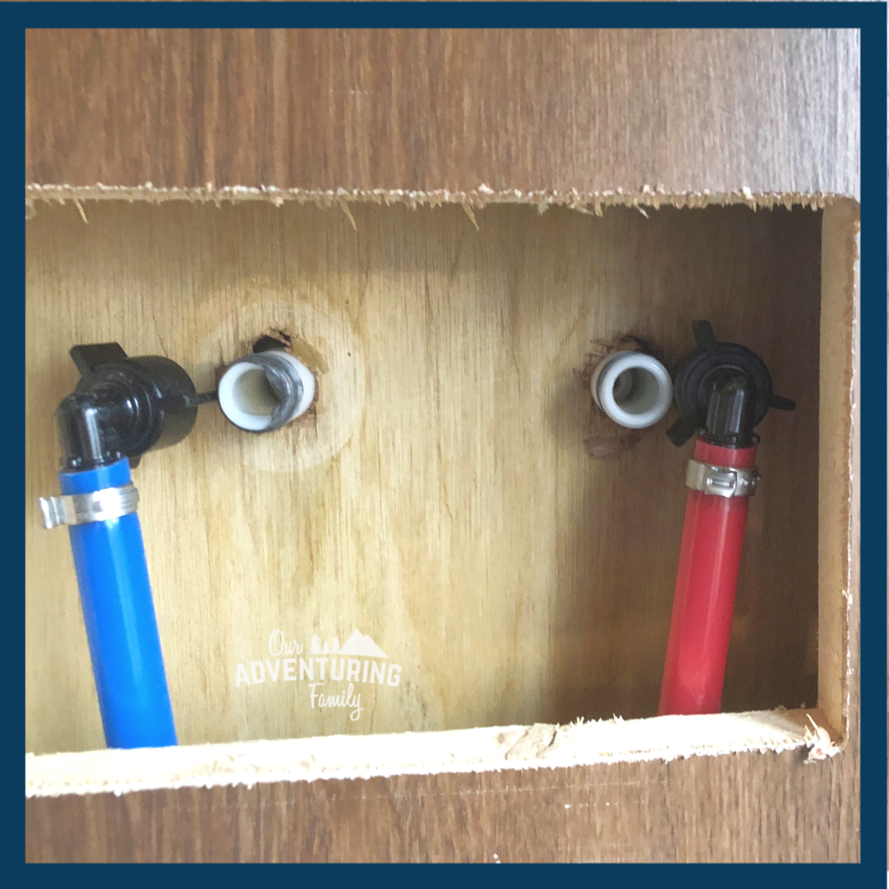 Hate your ugly old RV shower knobs? Install new handles in less than 15 minutes. Follow the tutorial at ouradventuringfamily.com for a quick and easy change.