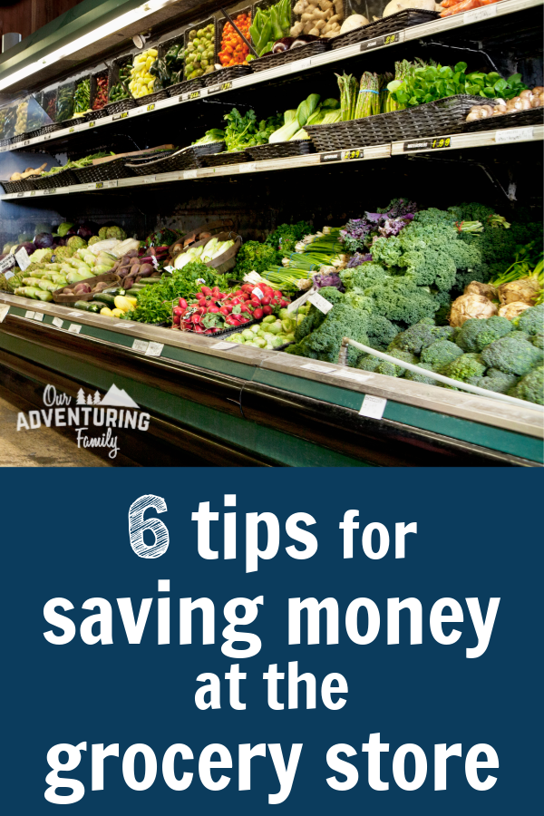 Need help getting your food budget under control? Find 6 tips to keep your food budget under control and save money at the grocery store at ouradventuringfamily.com.