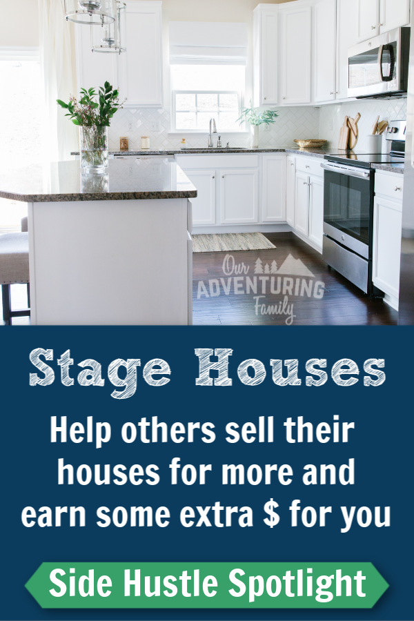 Put your interior design skills to work and earn money as a house stager in your spare time. Learn more from a house stager at ouradventuringfamily.com.