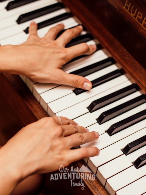 If you know how to play the piano and you need some extra money, consider being a piano teacher to a few students as your side hustle. Learn more at ouradventuringfamily.com.