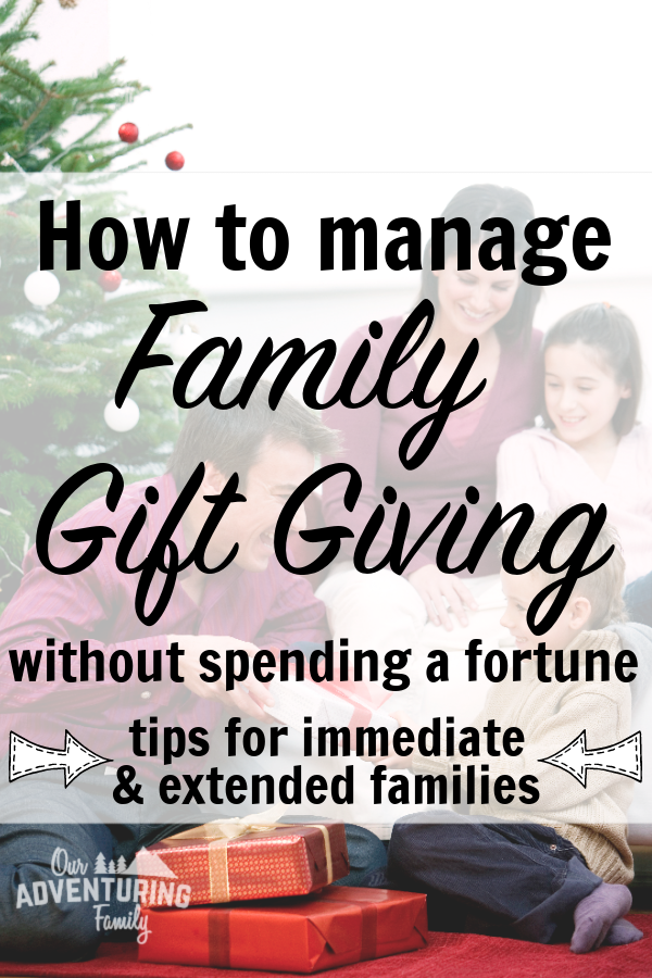 Is your family gift giving budget out of control? Ours once was, but we were able to rein it in for a much less stressful experience. Find out how we did it at ouradventuringfamily.com.